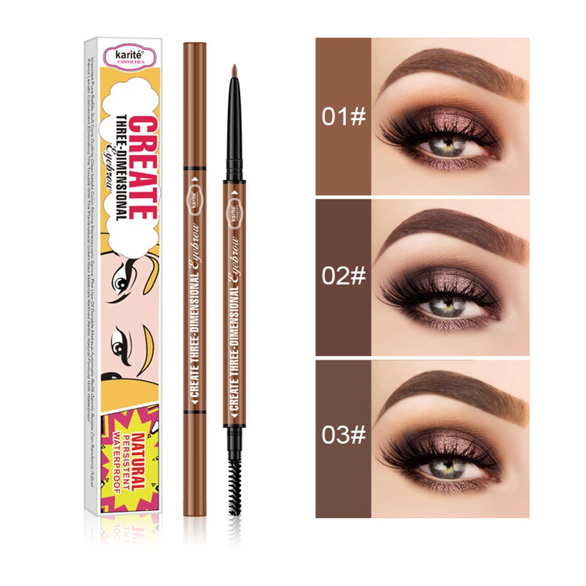 Chì Kẻ Lông Mày Karite Create Three-Dimensional Hai Đầu, Chống Mồ Hôi, Chống Thấm Nước Lâu Trôi Tự Nhiên 2g NPP Shoptido | BigBuy360 - bigbuy360.vn