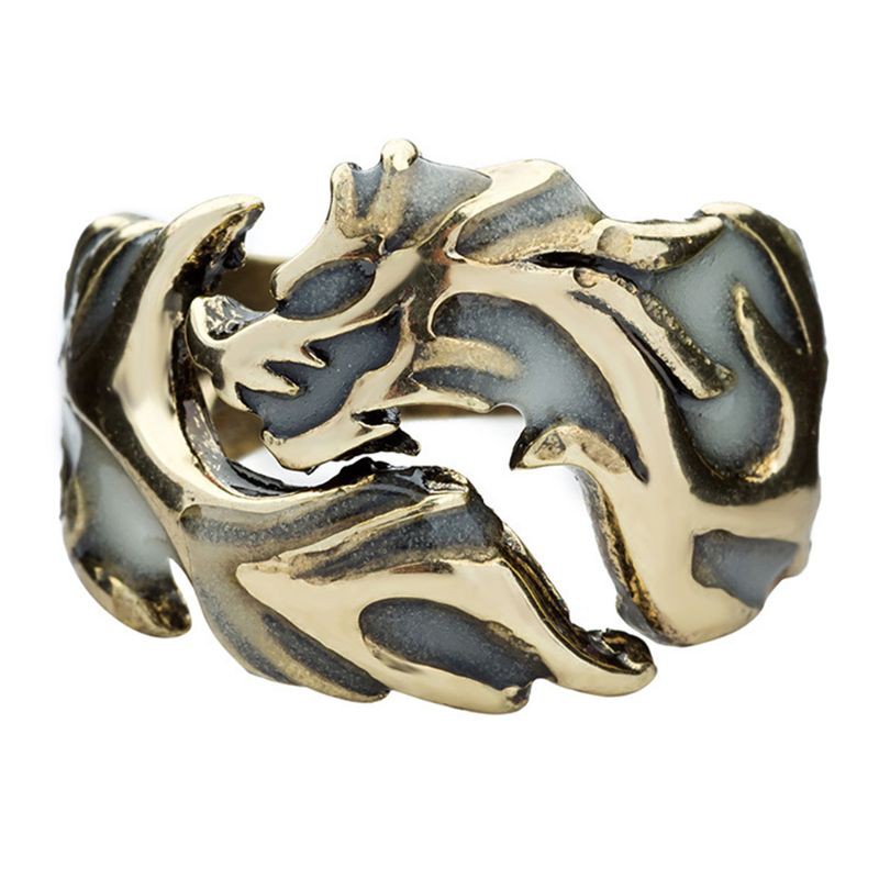 Nhẫn khắc hình rồng dạ quang độc đáo cá tính dành cho nam