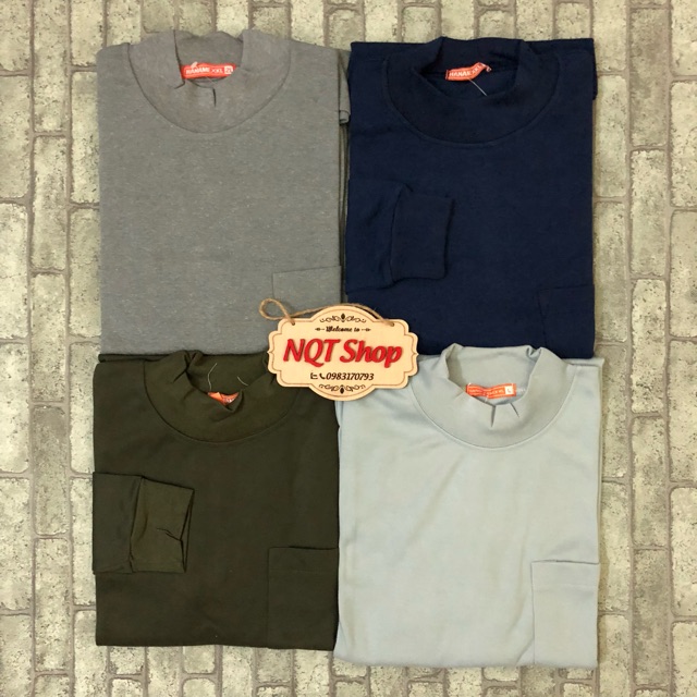 Áo Thun Nam Cổ 3 Phân Giữ Nhiệt