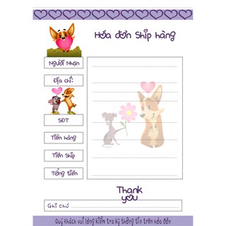 hóa đơn ship 3 cuốn /45k