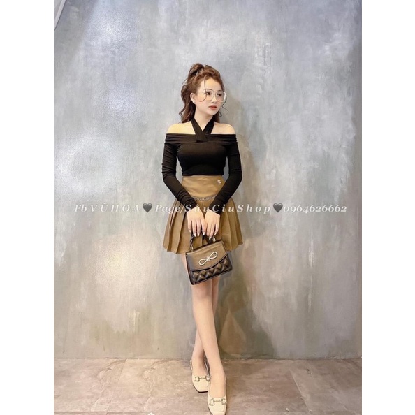 ANU591 - SET 3 ÁO THUN TĂM NỮ TRỄ VAI CỔ DÂY XOẮN
