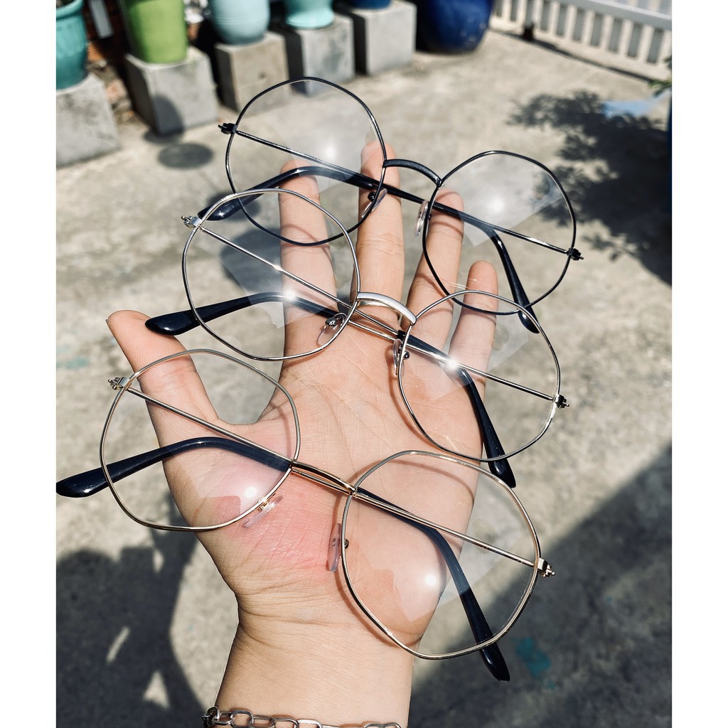 Kính giả cận ♥️FREESHIP♥️ Mắt kính giả cận LỤC GIÁC 7007 gọng tăm siêu hot | BigBuy360 - bigbuy360.vn