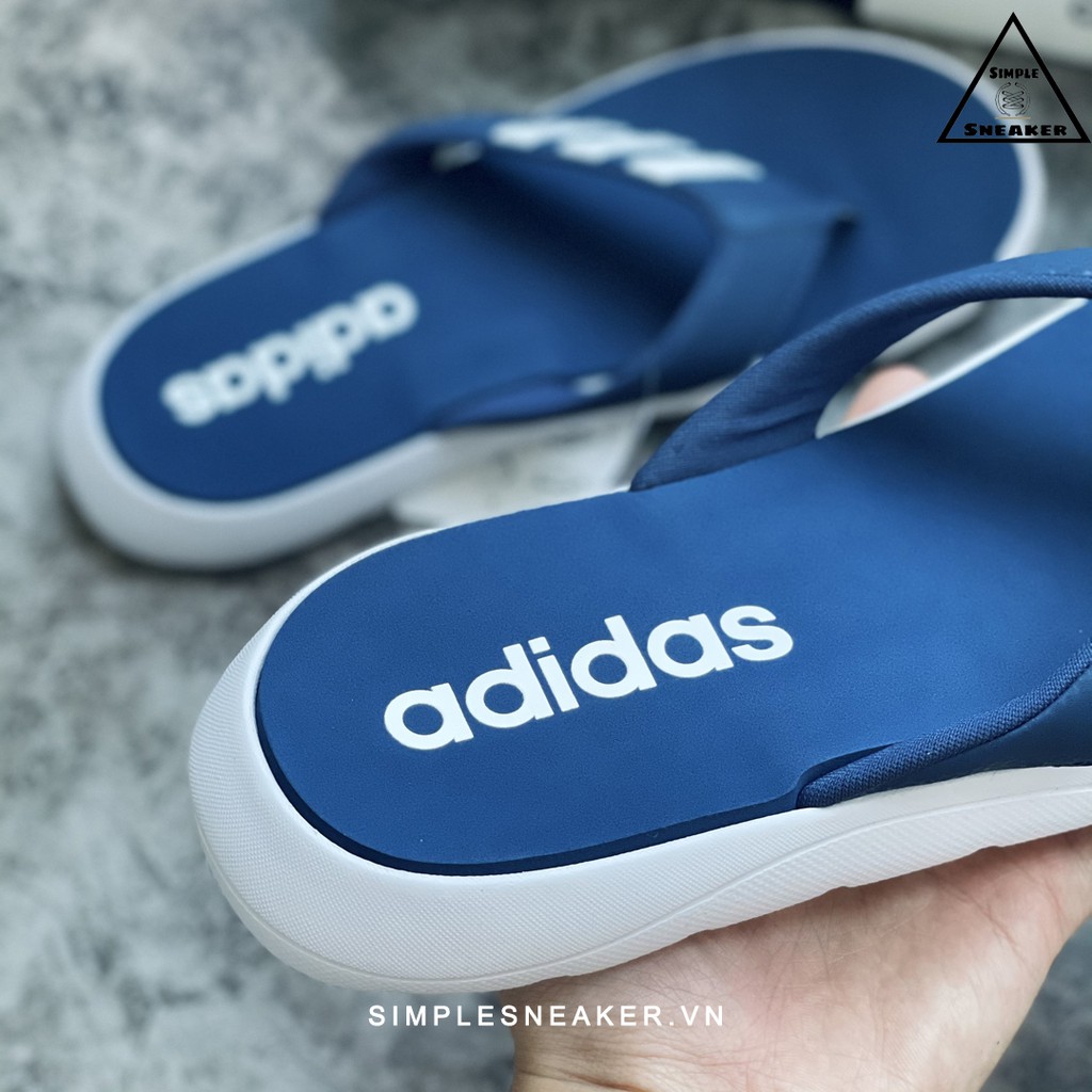 Dép Xỏ Ngón Adidas 🔴FREESHIP🔴 Adidas Comfort Flip Flops Blue Chính Hãng  - Dép Kẹp Thời Trang Nam Màu Xanh - [EG2068]