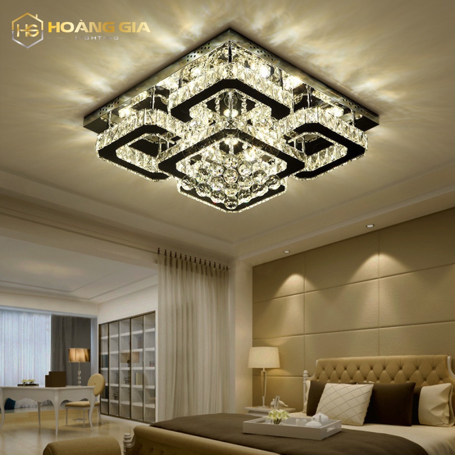 Đèn Mâm Ốp Trần Phòng Khách - HG Lighting-Phale cao cấp 3 chế độ ánh sáng
