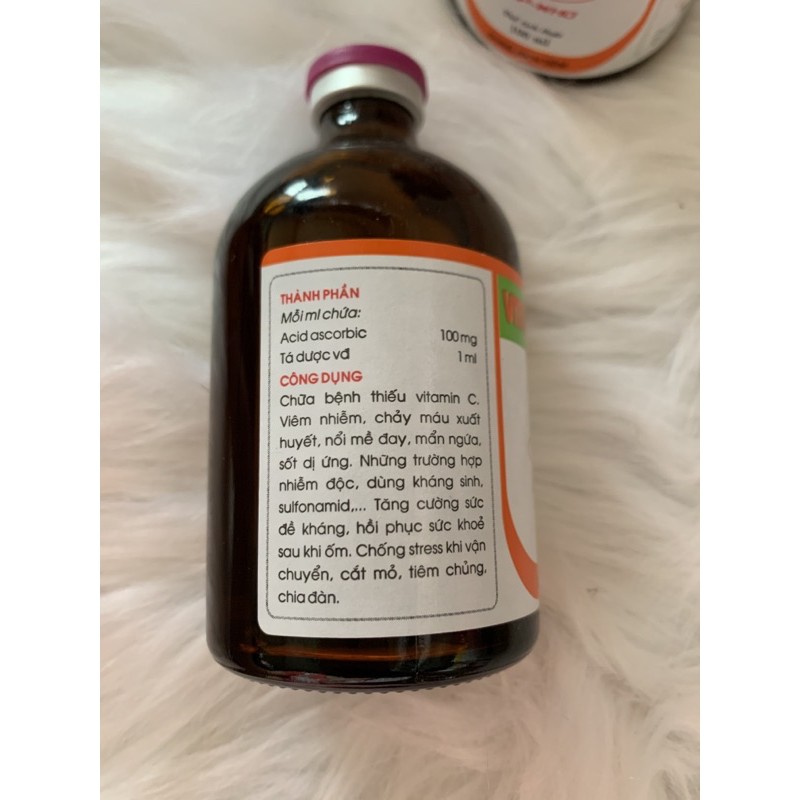 100ml Vitamin C 10% - dùng tốt cho gia cầm, chó, mèo, heo, bê, nghé, dê, cừu, trâu, bò, ngựa