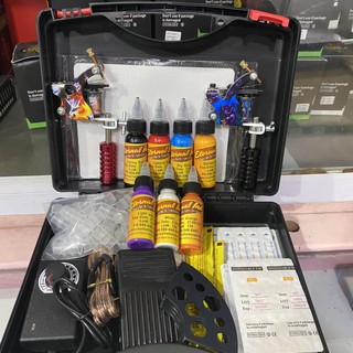 Combo 2 máy xăm kèm 7 mực xăm lên da rả 899k