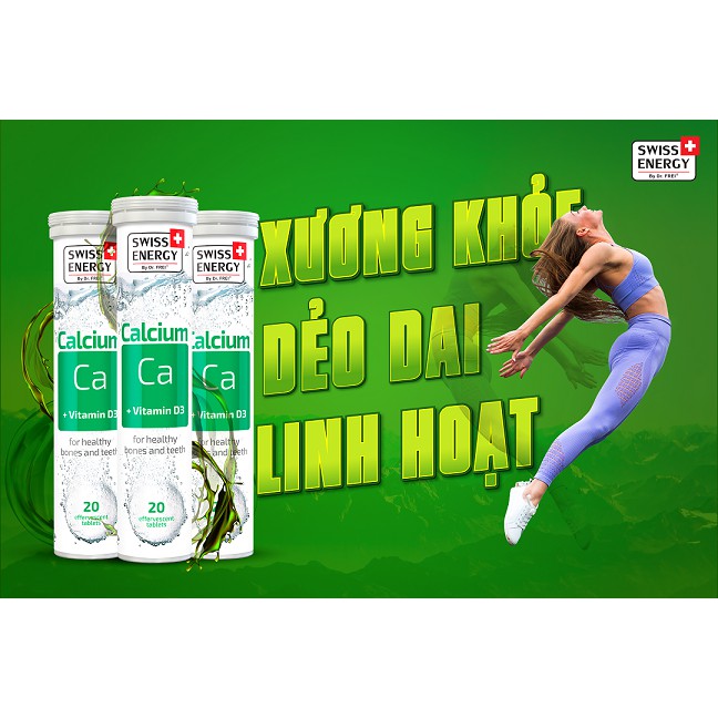 Viên Sủi Bổ Sung Canxi Swiss Energy Calcium + Vitamin D3 (20 viên)