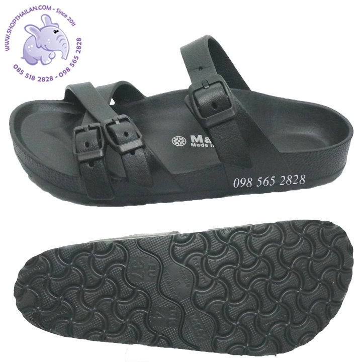 Dép nhựa nữ Thái Lan Maltini M552,nhựa Eva đúc nguyên khối nhẹ, mềm, êm, size 36-39, quai 3 dây có khóa gài