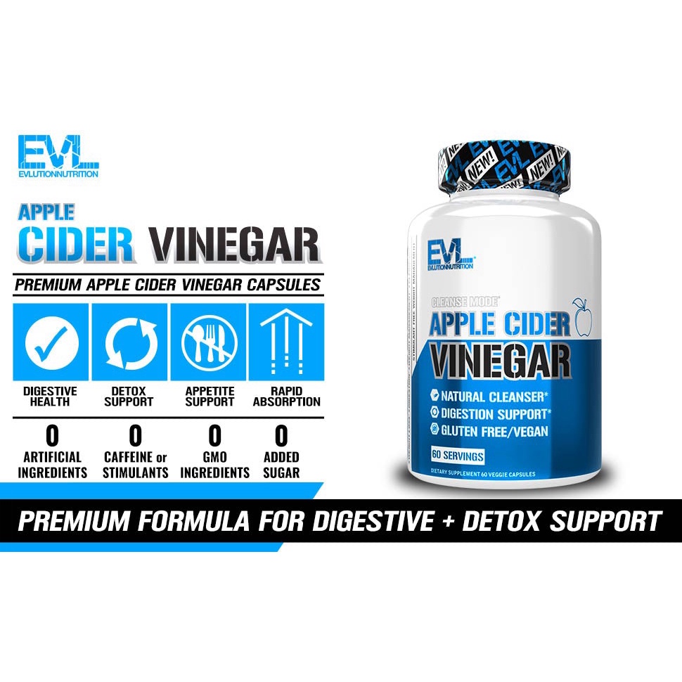 [MALL] Viên Uống EVL CLEANSE MODE APPLE CIDER VINEGAR 60 VIÊN Hỗ Trợ Tiêu Hóa Và Giải Độc Cho Cơ Thể Khỏe Mạnh - USA