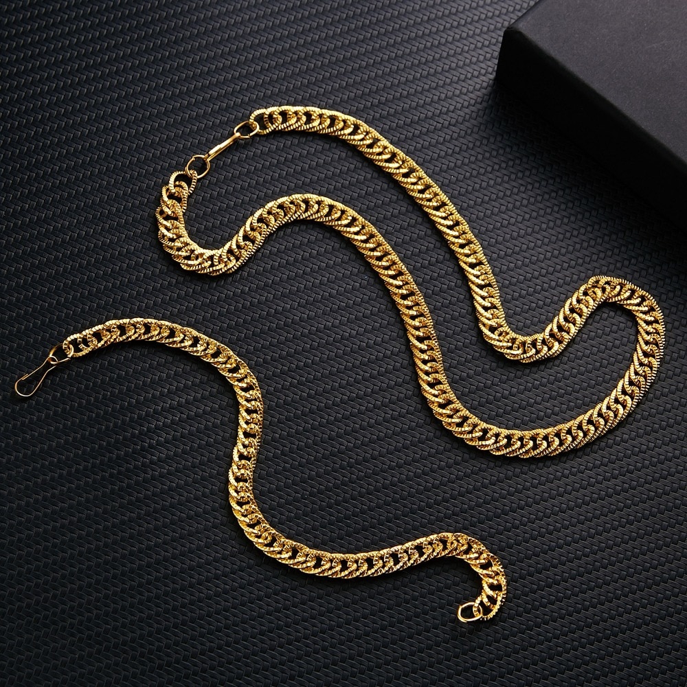 Vòng Tay Mắt Xích Màu Vàng Phong Cách Punk Hip hop Cho Nam