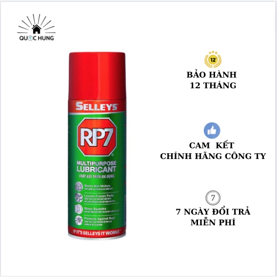 Bình Xịt Chống Rỉ Sét RP7 Chính Hãng (Hàng Vỏ Mới)-bôi trơn máy móc,động cơ-Bảo Hành 12 tháng