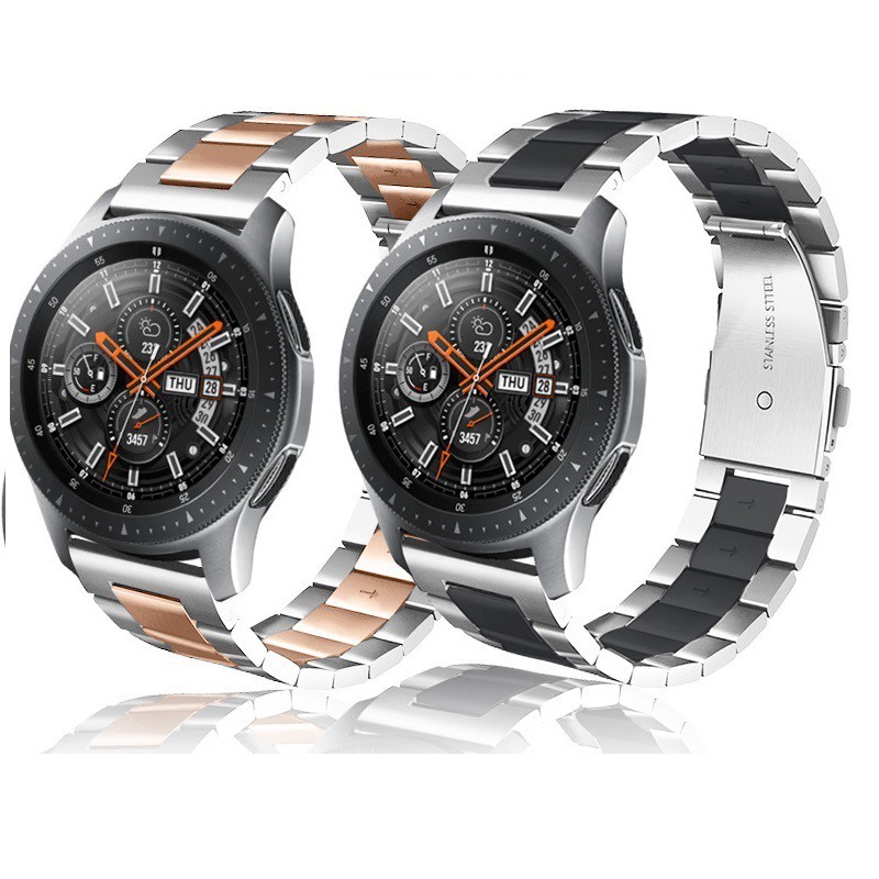 Dây thép hợp kim không gỉ đồng hồ thời trang Galaxy Watch / Huawei / Amazfit / Garmin cao cấp - khóa cài PKHRSMS003