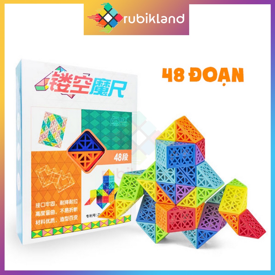 Rubik Rắn DNA Cube 7 Màu DianSheng Twist Puzzle Cao Cấp Rubic Snake Ruler Cube Đồ Chơi Trí Tuệ