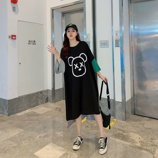 【Plus Size】(40-150kg) Đầm Dài Tay Lửng size Lớn Cho Nữ