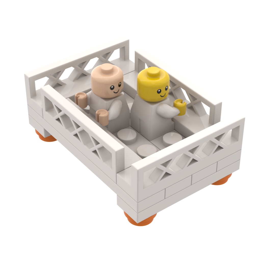 [FunBrick] Đồ Chơi Mô Hình Xe Đẩy Em Bé Cot DIY Tương Thích Với Đồ Chơi Khối Xây Dựng Cổ Điển Phù Hợp Làm Quà Tặng