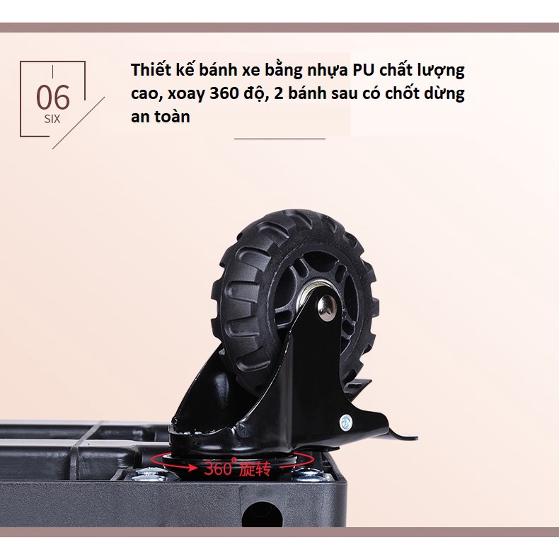 Xe kéo hàng P-12F, xe đẩy hàng chịu tải 200kg