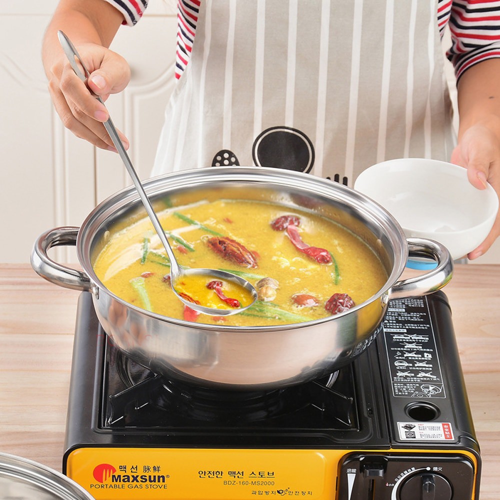 Nồi Hấp 2 Tầng Hotpot Chất Liệu Inox Size 28cm, Nồi Lẩu Vung Kính Kiêm Nồi Hấp Đa Năng