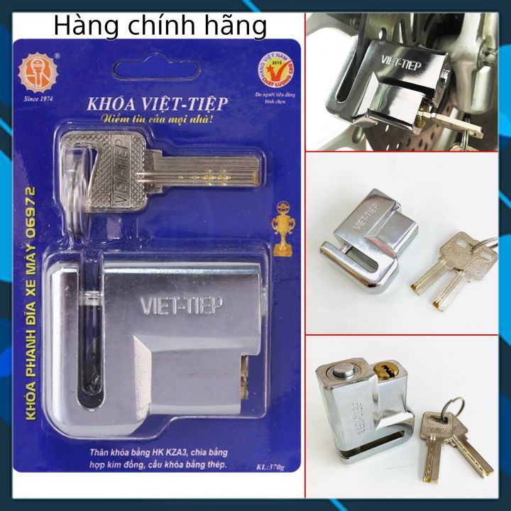 Ổ khóa đĩa xe máy VIỆT TIỆP⚡FREE SHIP⚡Ổ Khóa Đĩa Xe Máy Chống Trộm,Ổ Khoá Gắn Đĩa Xe (Chính Hãng) bảo hành 5 năm