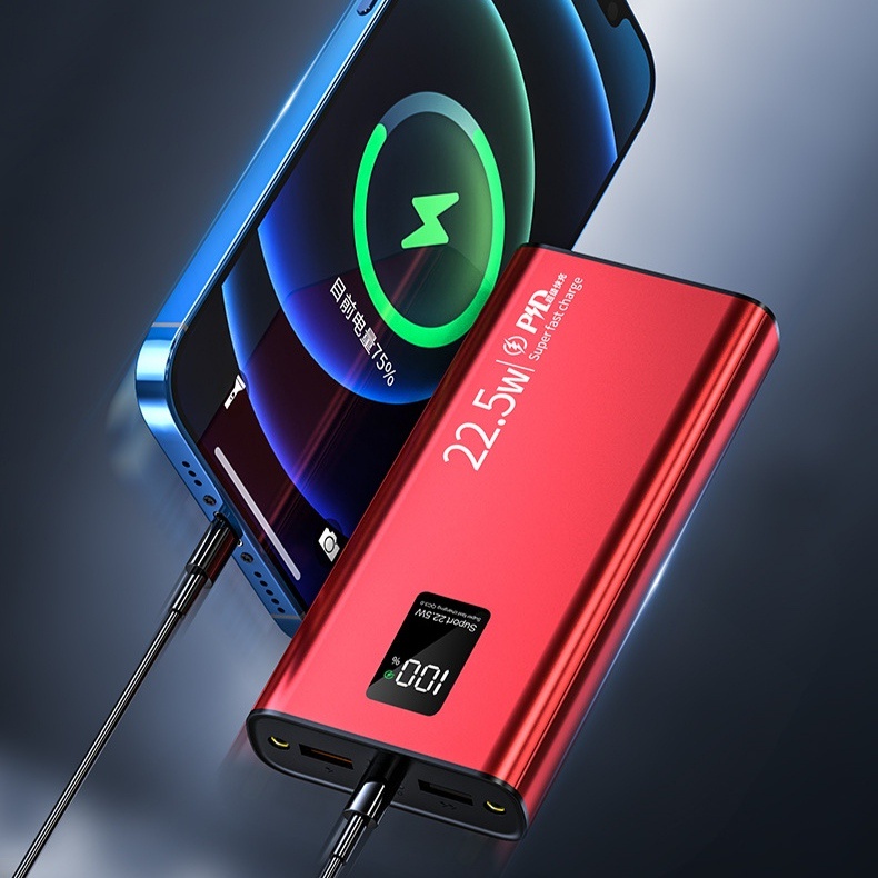 Pin Sạc Dự Phòng YM-434 10000 mAnh/ 20000mAh  Sạc Nhanh 22,5W Vỏ Hợp Kim Nhôm