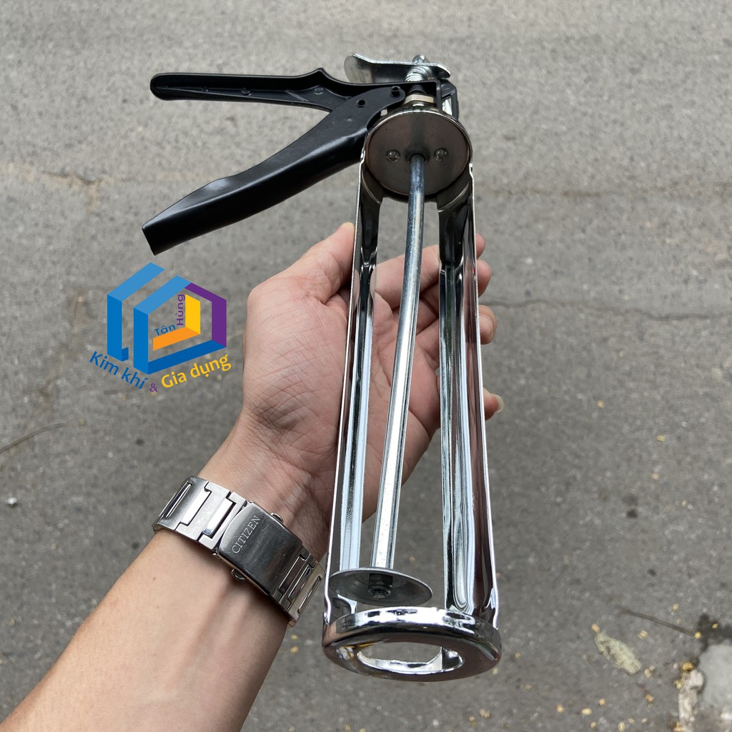Súng bắn keo silicon inox đen
