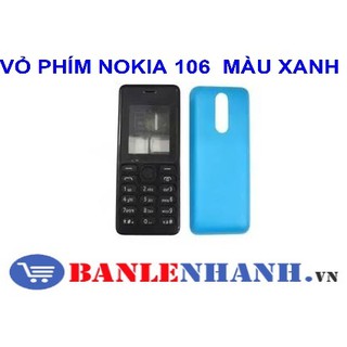 Vỏ không phím nokia 106 màu xanh