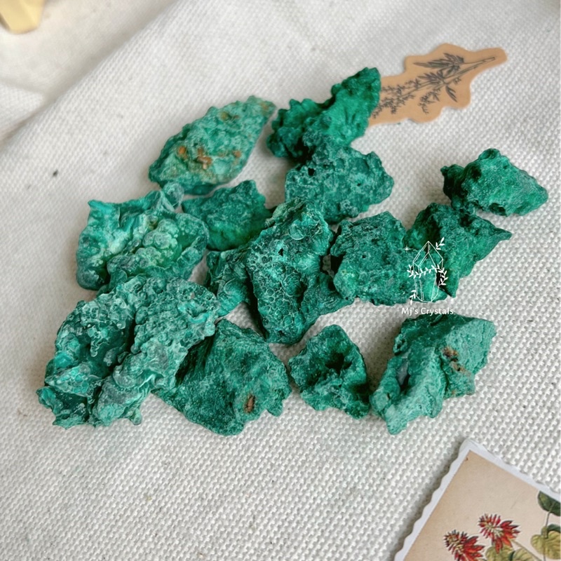 Đá thô Malachite xanh khổng tước sưu tầm, handmade, reiki, thanh tẩy thiền định