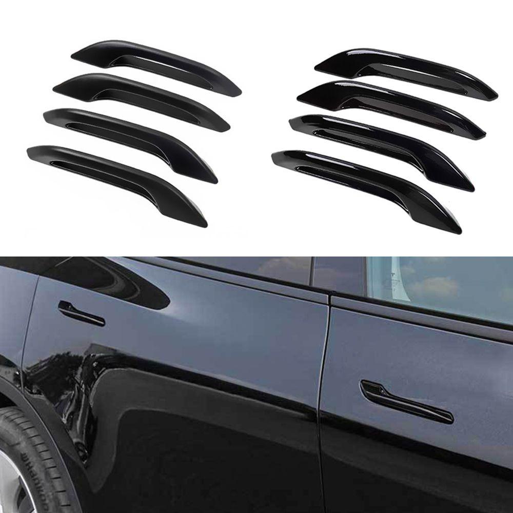 Set 4 Ốp Dán Trang Trí Tay Nắm Cửa Xe Hơi Tesla Chống Đóng Băng Tiện Dụng