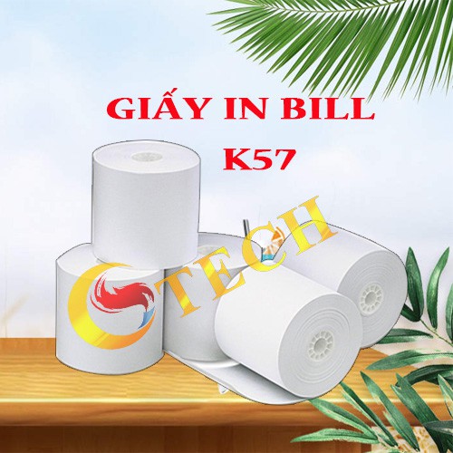 Giấy in máy Pos " Giấy in Nhiệt K57 x Ø38mm "