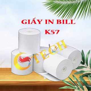 Giấy in máy Pos " Giấy in Nhiệt K57 x Ø38mm , dài 12m