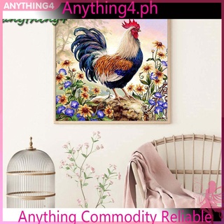 Bộ tranh đính kim cương 5D họa tiết gà trống tự hoàn thành trang trí nhà cửa