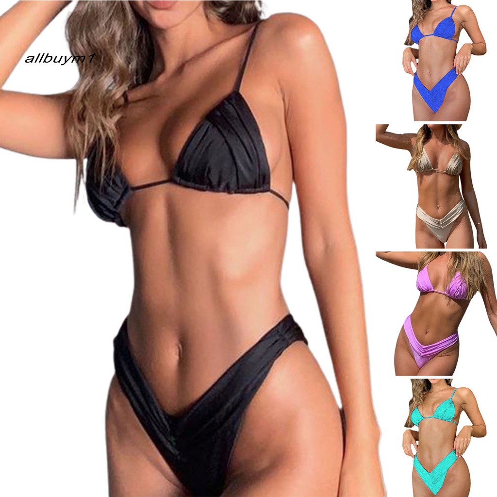 Bộ Bikini Lưng Cao Hở Lưng Thời Trang Mùa Hè Quyến Rũ Cho Nữ