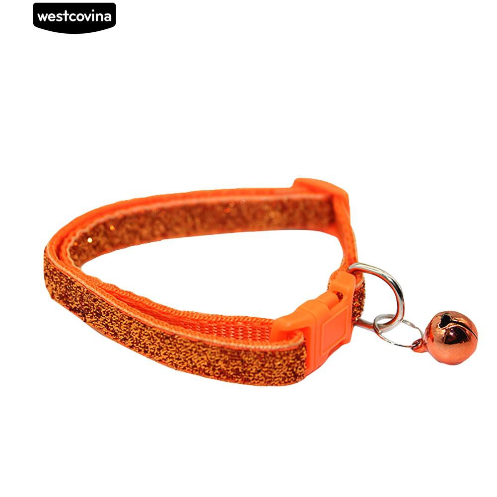 Vòng cổ kèm chuông phối họa tiết lấp lánh cho thú cưng