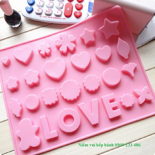 Khuôn silicon tim LOVE