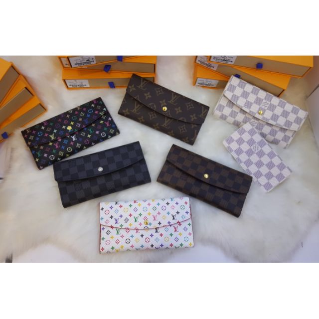 Ví hoa nâu sép 2 fullbox | BigBuy360 - bigbuy360.vn