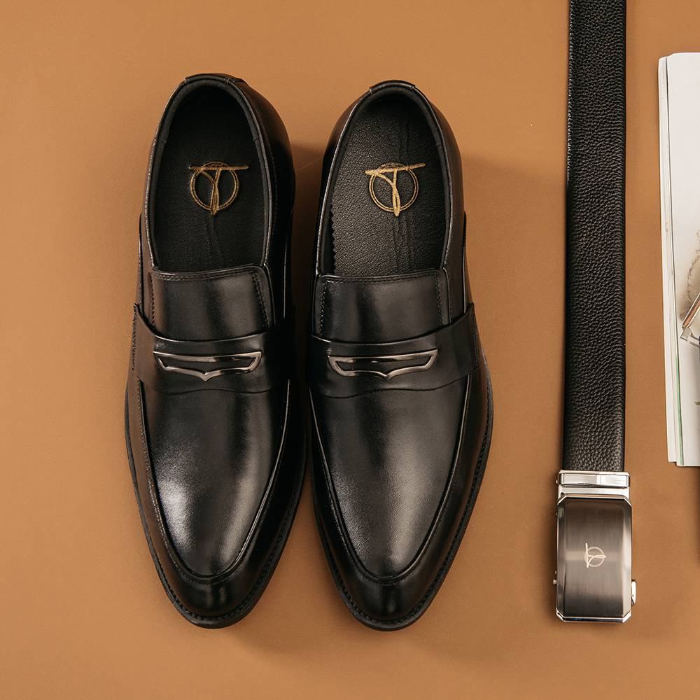 Giày độn nam hàng hiệu Tâm Anh cao cấp kiểu dáng quai da ngang SIÊU ĐẸP mã GCTATC1566-D
