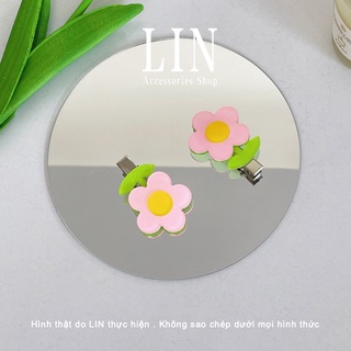 Kẹp tóc kẹp mái kẹp mỏ vịt lin đính hoa hàn quốc