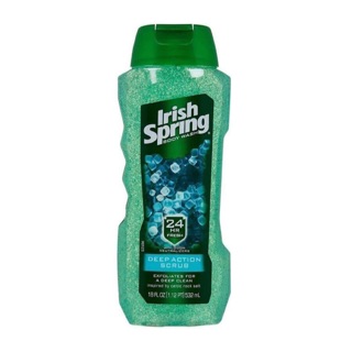 Gel tắm nam có hạt Irish Spring Body Wash Deep Action Scrub