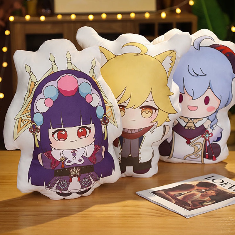 45cm Genshin Impact Plush Pillow Toys Characters Soft Cartoon doll girl gift