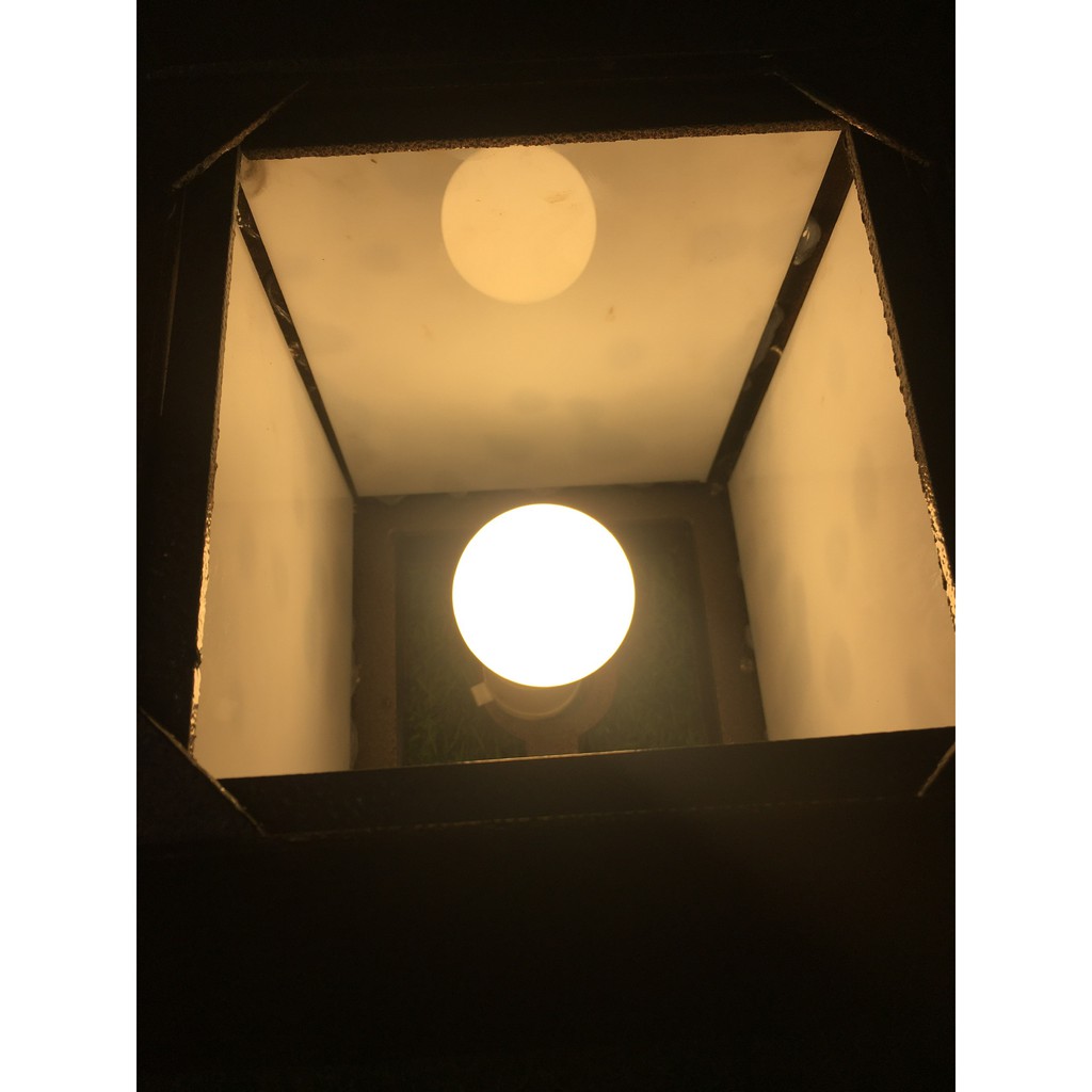Đèn trụ cổng,đèn cột cao cấp 20x20cm, Thép 2mm sơn tĩnh điện - Điện Việt