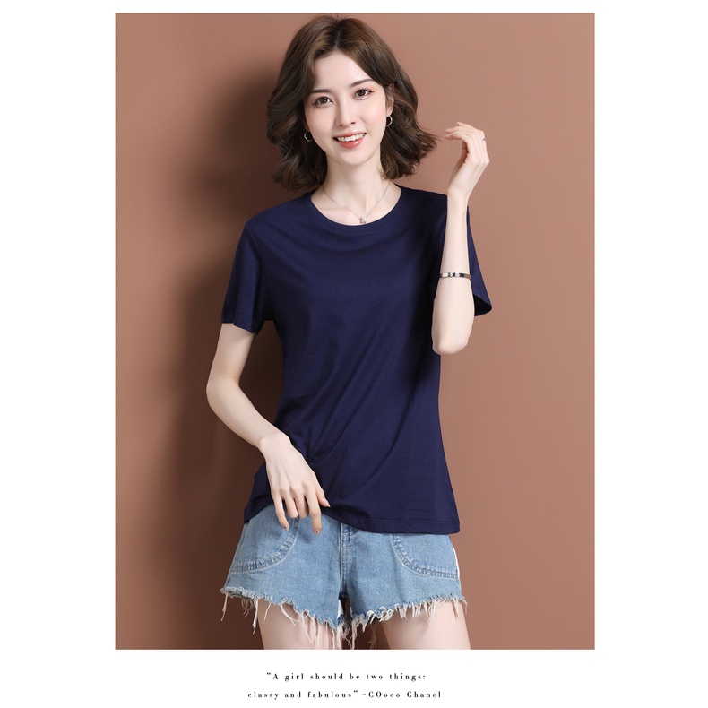 Áo thun TRƠN nữ ngắn tay, Áo phông TRƠN nữ cổ tròn FEENY STORE