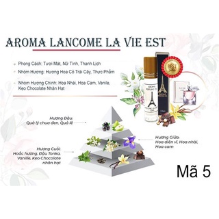 Tinh dầu nước hoa Pháp Aroma Perfume dạng lăn 12ml