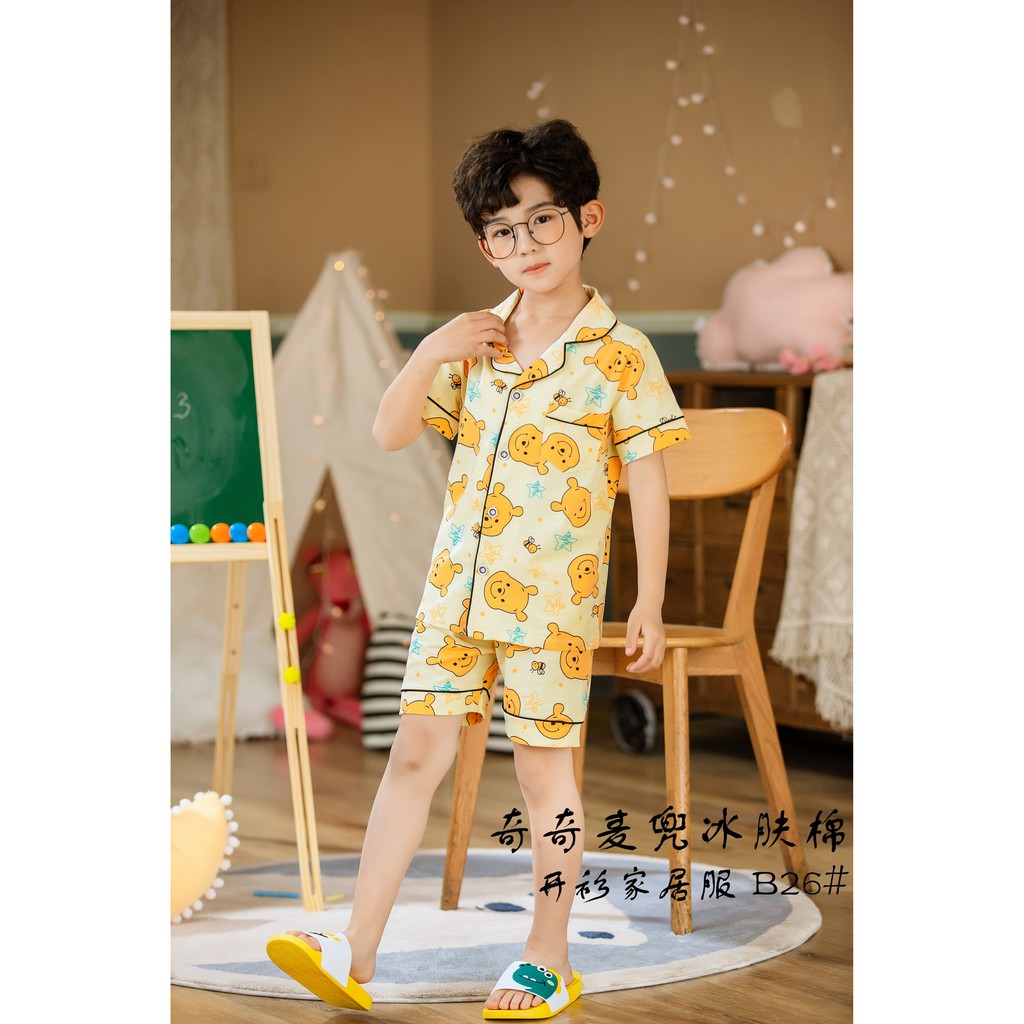Pijama QiQi Chất Thun Cotton Vải Đẹp Mềm Cho Bé Gái size 90-130(12-25kg)