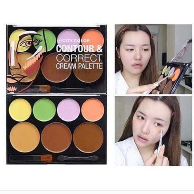 Bảng kem che khuyết điểm tạo khối 7 ô City color