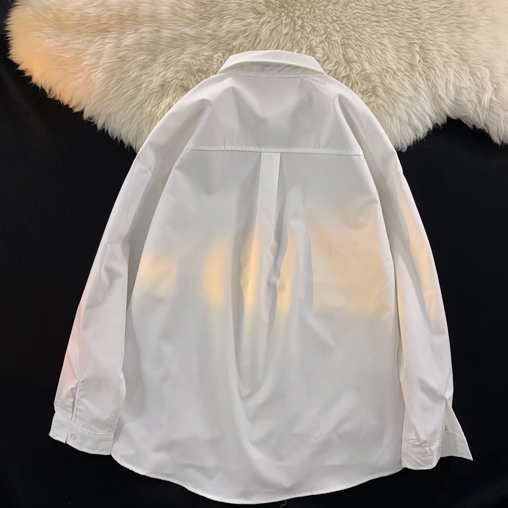 Áo Sơ Mi Nam Dài Tay Màu Trơn Thời Trang Nhật Bản Cỡ M-2XL