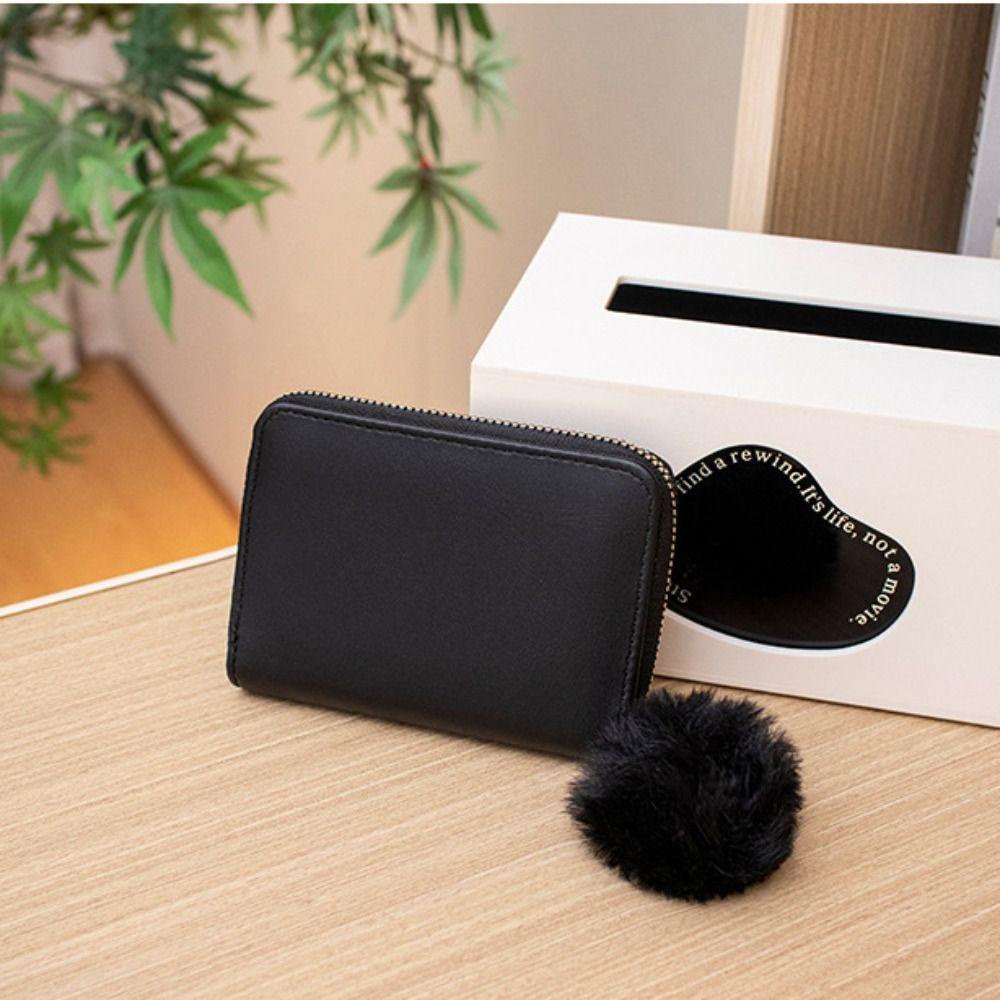 Ví Da PU Nhỏ Xinh Phối Khóa Kéo Thời Trang Retro Cho Nữ