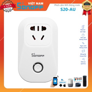 Ổ Cắm Điện Tự Động Sonoff S20-AU Điều Khiển từ xa 2.4 ghz WiFi