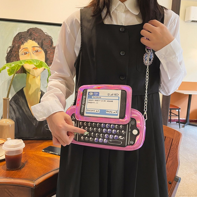 Túi Đeo Chéo Vai Hình Bàn Phím Hoạt Hình Vui Nhộn Dành Cho Nữ