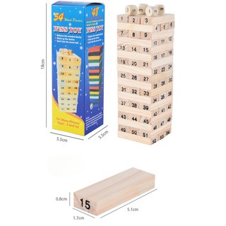 Bộ Rút Gỗ Loại To Và Xếp Hình Domino 2 in 1