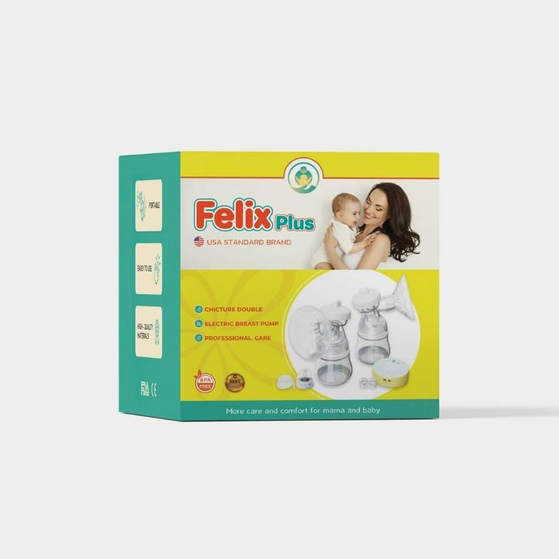 Máy Hút Sữa Điện Đôi Felix Plus Tặng Hộp 20 Túi Trữ Sữa 250ml