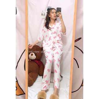 Đồ bộ pijama cánh dơi lụa mango form freesize mặc siêu mát ko bí ko nóng [ hình shop chụp ]